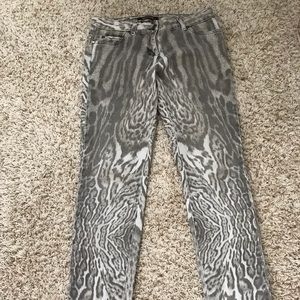 Roberto Cavalli animal print jeans